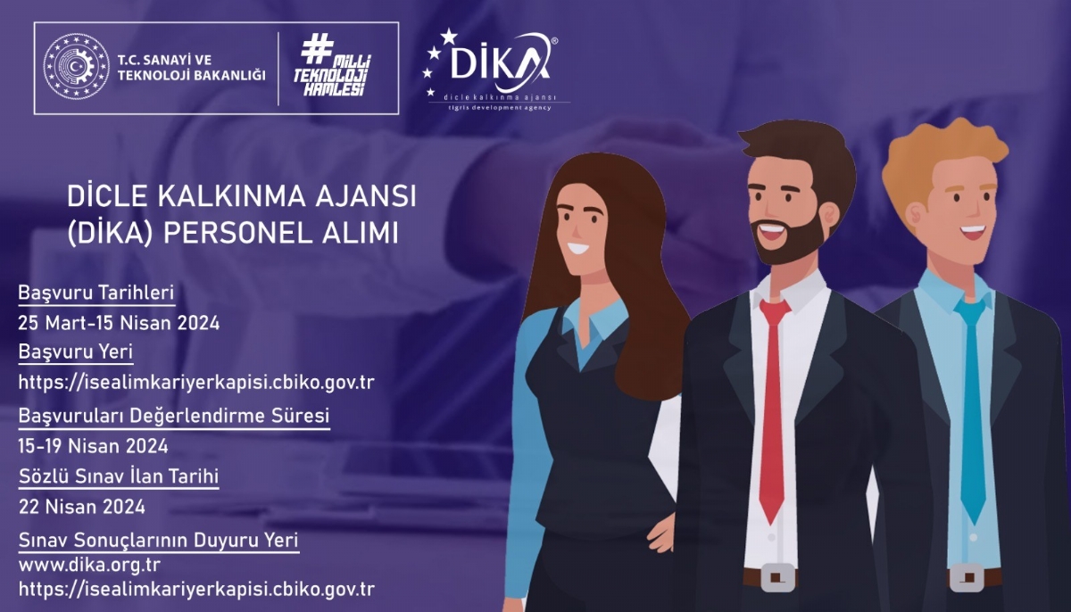 Dicle Kalkınma Ajansı ( Dika ) Personel Alım İlanı