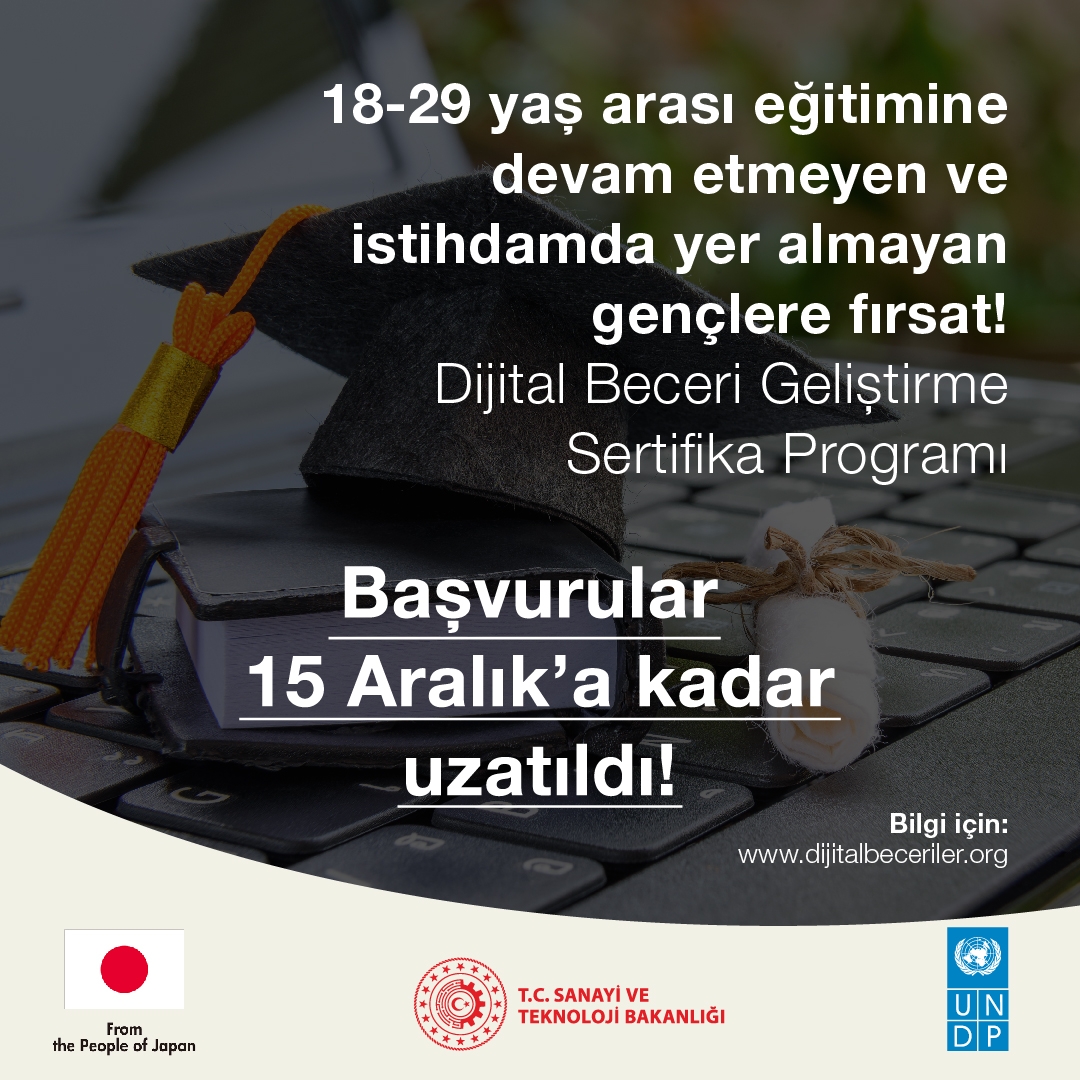 Dijital Beceri Geliştirme Sertifika Programı Başvuru Süresi Uzatıldı!