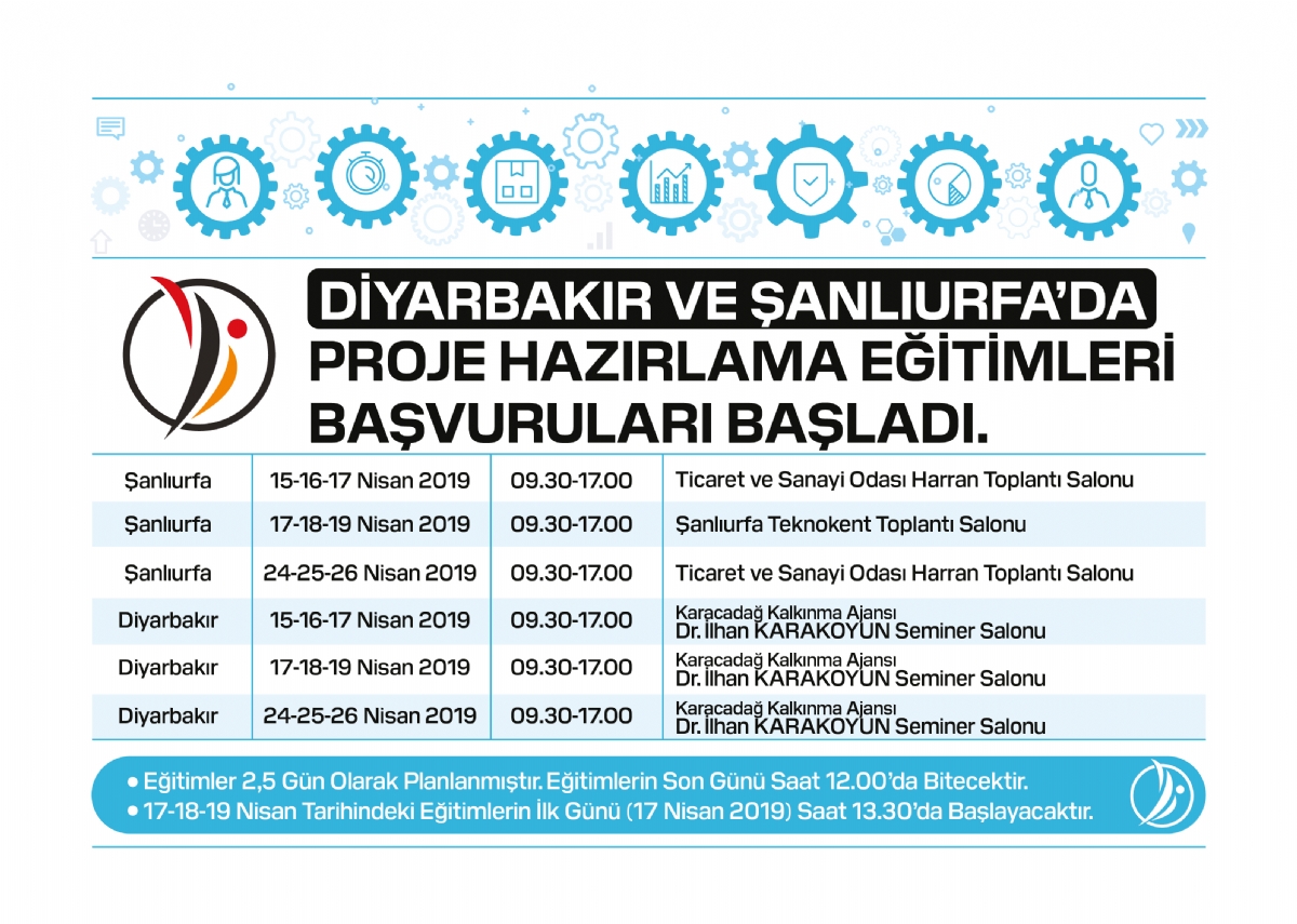Diyarbakır ve Şanlıurfa’da Proje Hazırlama Eğitimleri Başvuruları Başladı