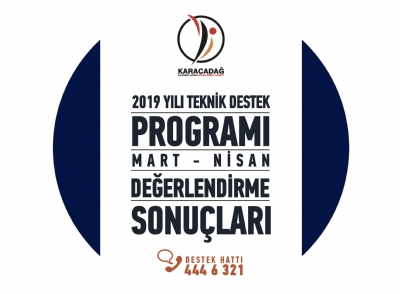 2019 Yılı Teknik Destek Programı Mart-nisan Değerlendirme Sonuçları