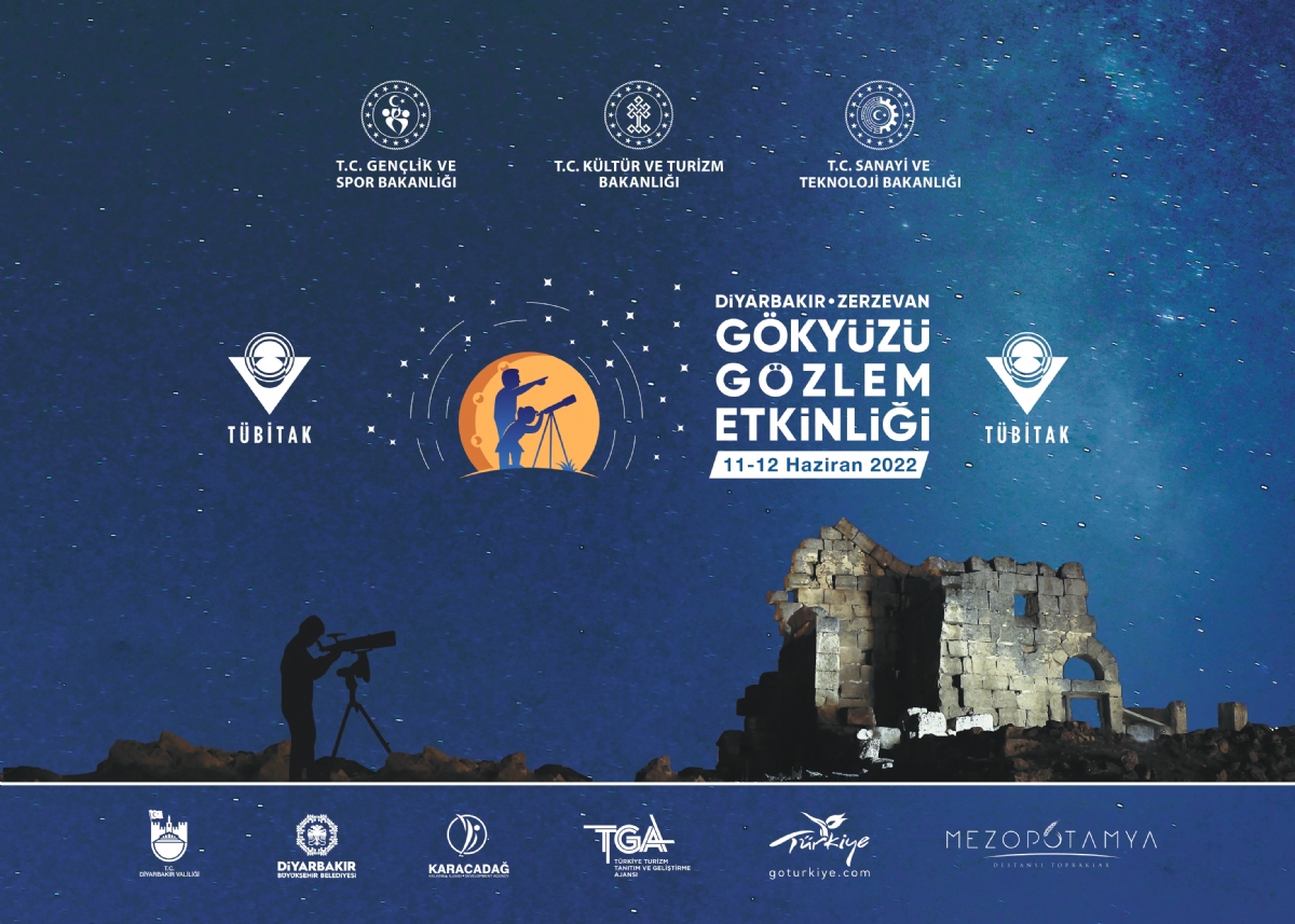 2022 Diyarbakır Zerzevan Gökyüzü Gözlem Etkinliği 9-12 Haziran’da