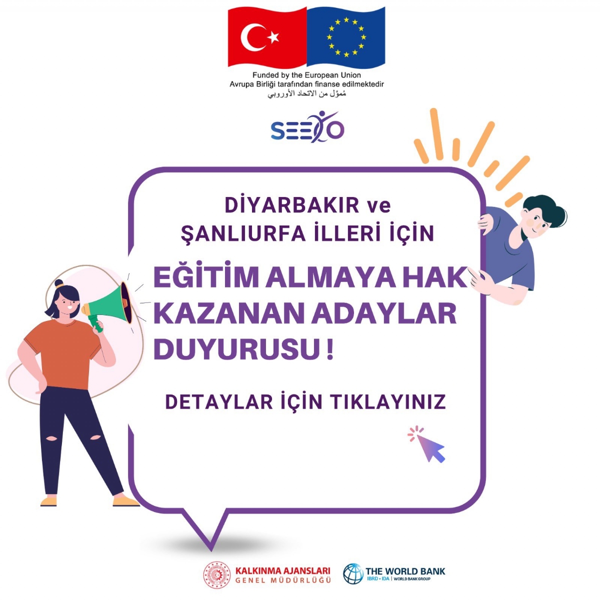 SEECO Projesi Kapsamında, Şanlıurfa ve Diyarbakır İllerinde Eğitim Almaya Hak Kazanan Adaylar Belli Oldu!