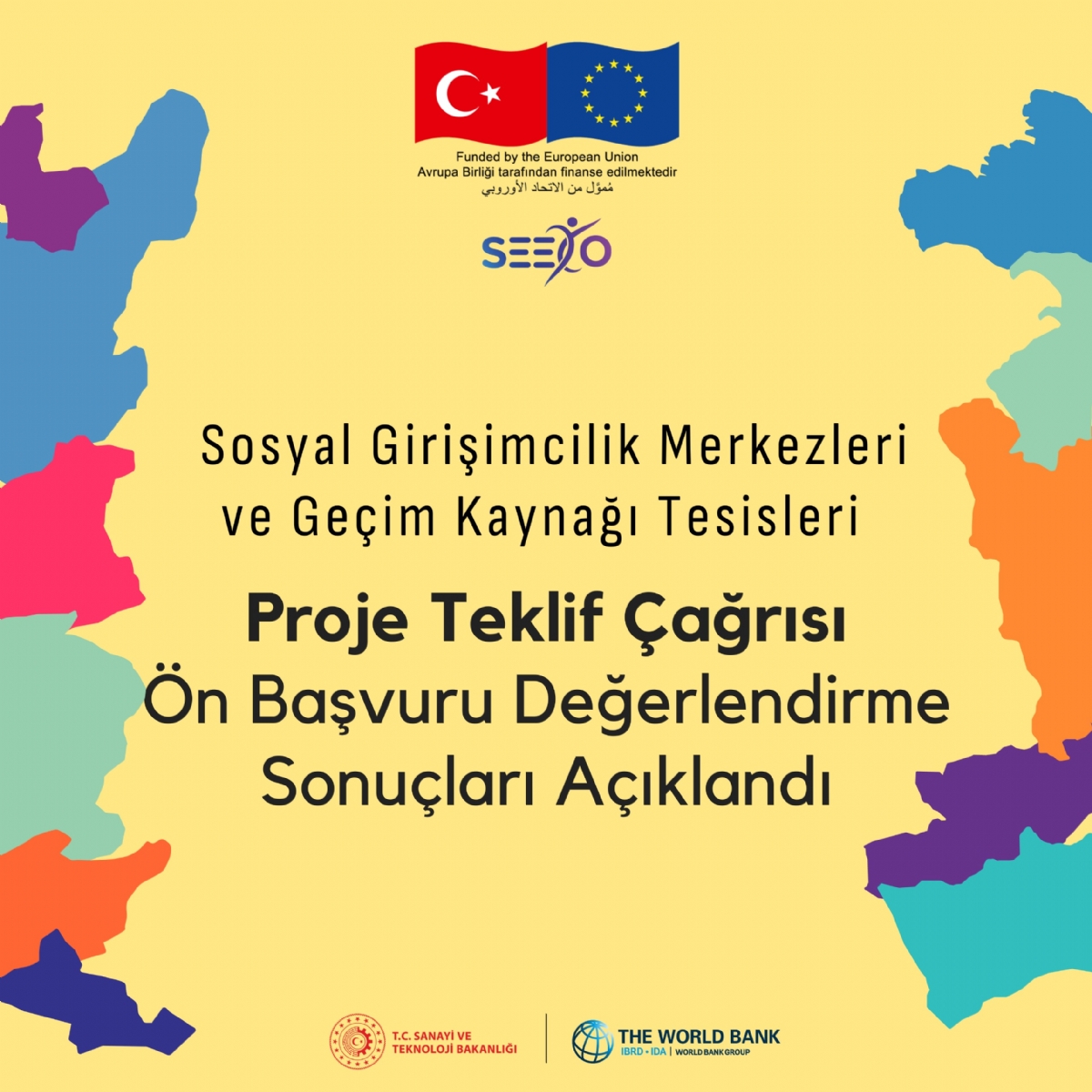 SEECO Sosyal Girişimcilik Merkezi ve Geçim Kaynağı Tesisi Destek Programı Proje Teklif Çağrısı Ön Başvuru Aşaması Değerlendirme Sonuçları Açıklandı