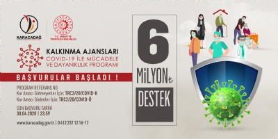 Ajansımız 6 Milyon TL bütçeli COVID-19 ile Mücadele ve Dayanıklılık Programı Teklif Çağrısı’nı İlan Etti