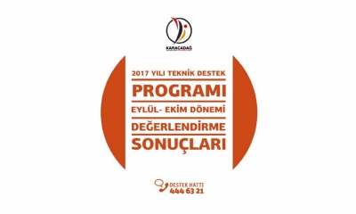 2017 Yılı Teknik Destek Eylül Ekim Dönemi Sonuçlarının İlanı