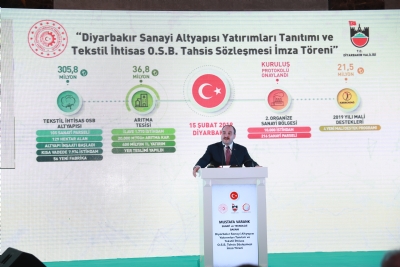 Bakan Mustafa Varank: Tekstil İhtisas OSB, Diyarbakır’ın Gücüne Güç Katacak