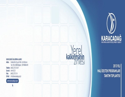 Karacadağ Kalkınma Ajansı 2013 Mali Destek Programlarını Açıklıyor!