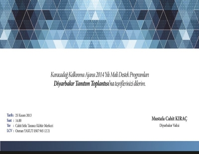 2014 Yılı Hibe Programları Diyarbakır Tanıtım Toplantısı
