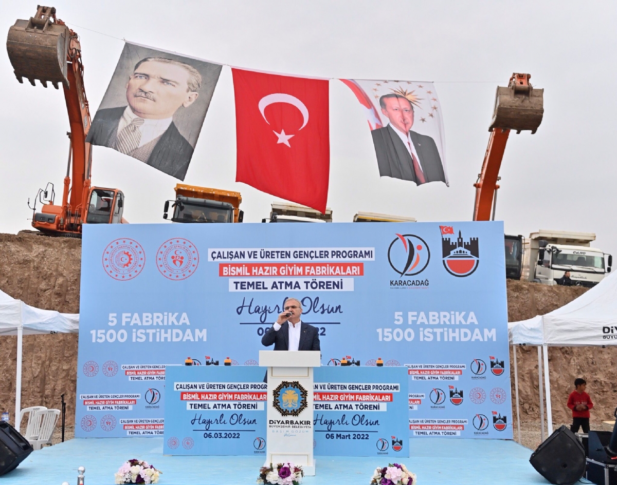 Bismil’de 1.500 Kişiye İstihdam Sağlayacak 5 Tekstil Fabrikasının Temeli Atıldı