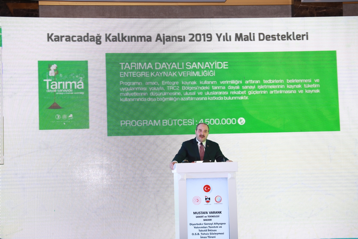 Bakan Mustafa Varank: Tekstil İhtisas OSB, Diyarbakır’ın Gücüne Güç Katacak